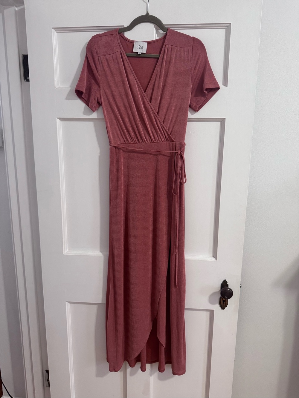 Wrap Maxi Dress in Dusty Rose